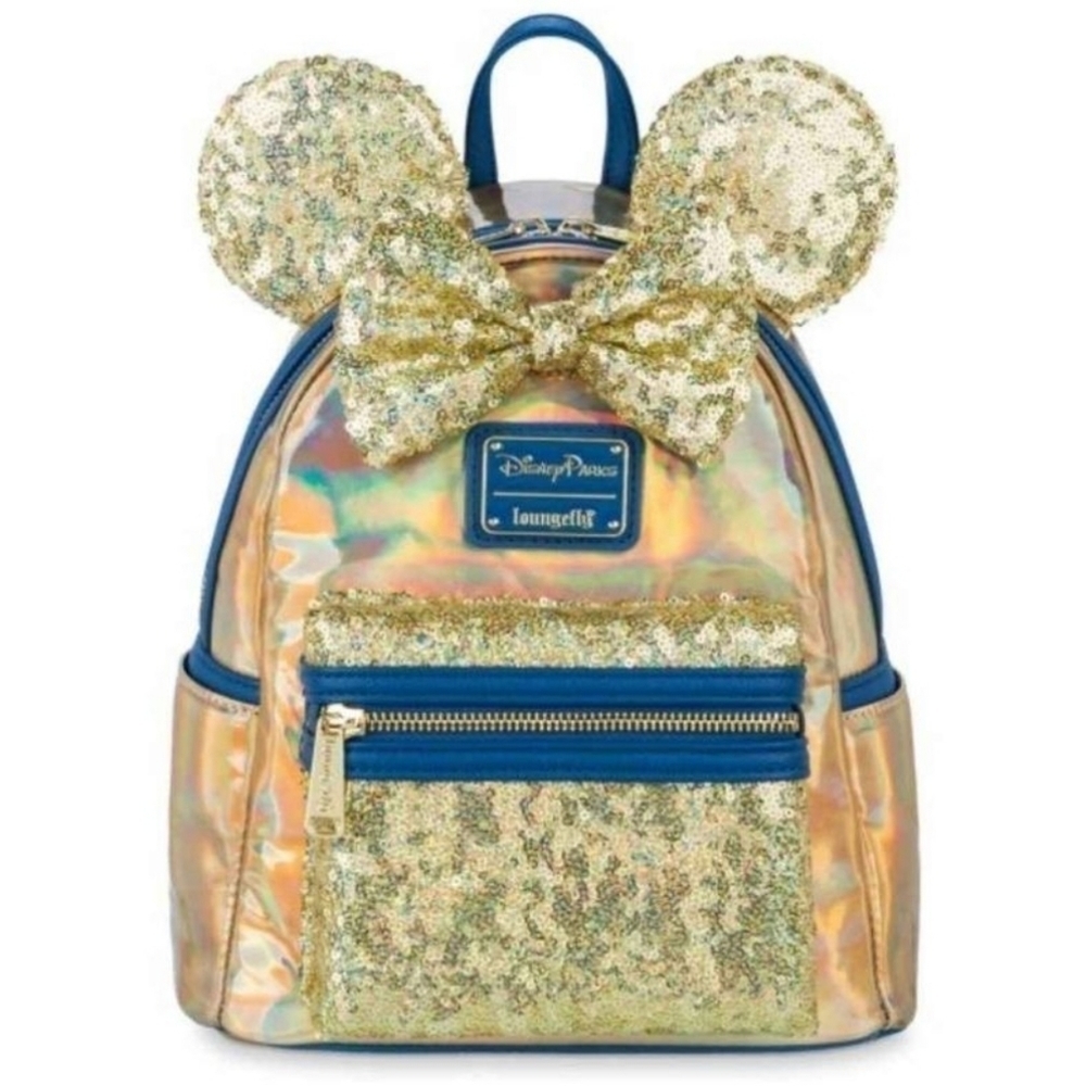 New Loungefly/Disney Parks Minnie Mouse EARidescent Loungefly Mini Backpack